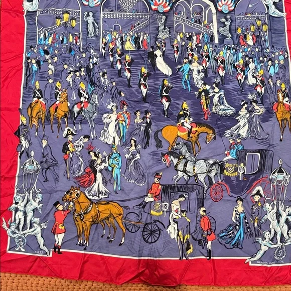 Rare Hermès 
Designer: "Soiree De Gala" Jean-Louis Clerc
Rare 1980 edition - Picture 7 of 10